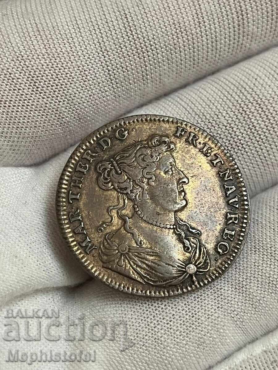 Medalie / Jeton / Token - Maria Tereza, 1677, Franța - 5 Medalie / Jeton / Token - Maria Tereza, 1677, Franța - 5