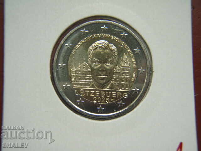 Licitație 2 Euro 2025 Luxemburg "25 ani" / Lyuksemburg (1) - 2 euro