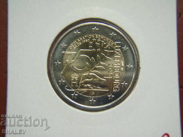 2 Euro 2025 Luxemburg "75 de ani" / Lyuksemburg (2) - 2 euro cu preț 21.89 BGN | € 11.19 2 Euro 2025 Luxemburg "75 de ani" / Lyuksemburg (2) - 2 euro cu preț 21.89 BGN | € 11.19