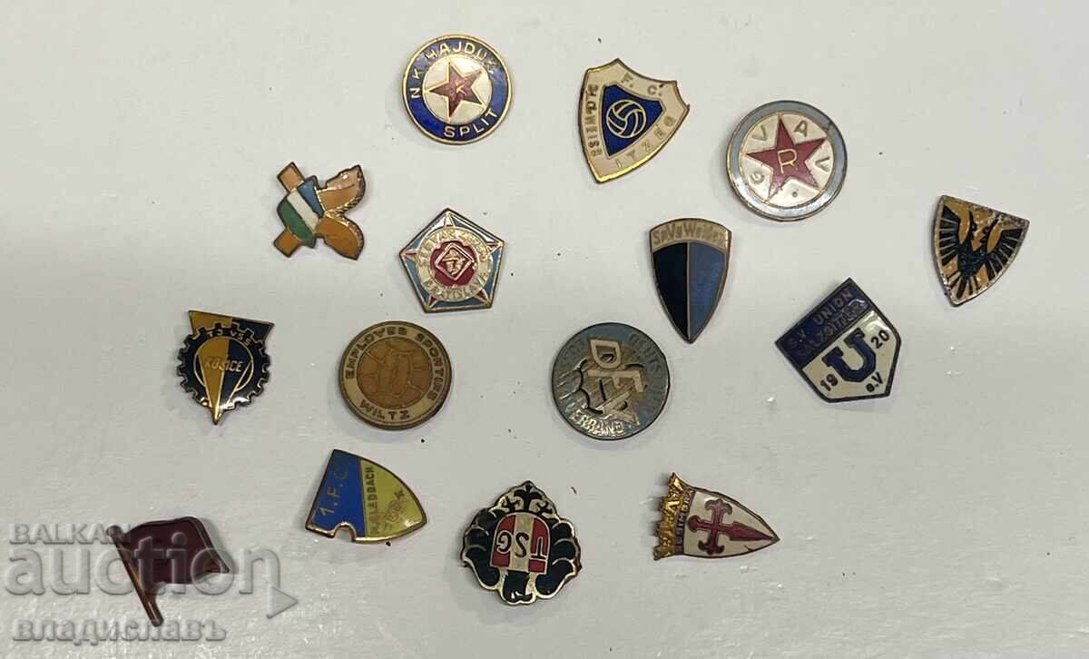 Lot of old football badges for repair Lot of old football badges for repair