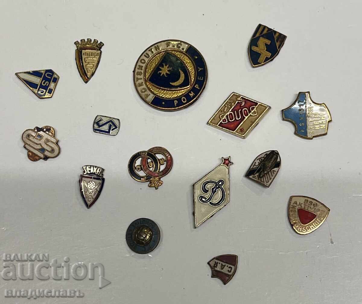 Lot of old football badges for repair 2 Lot of old football badges for repair 2
