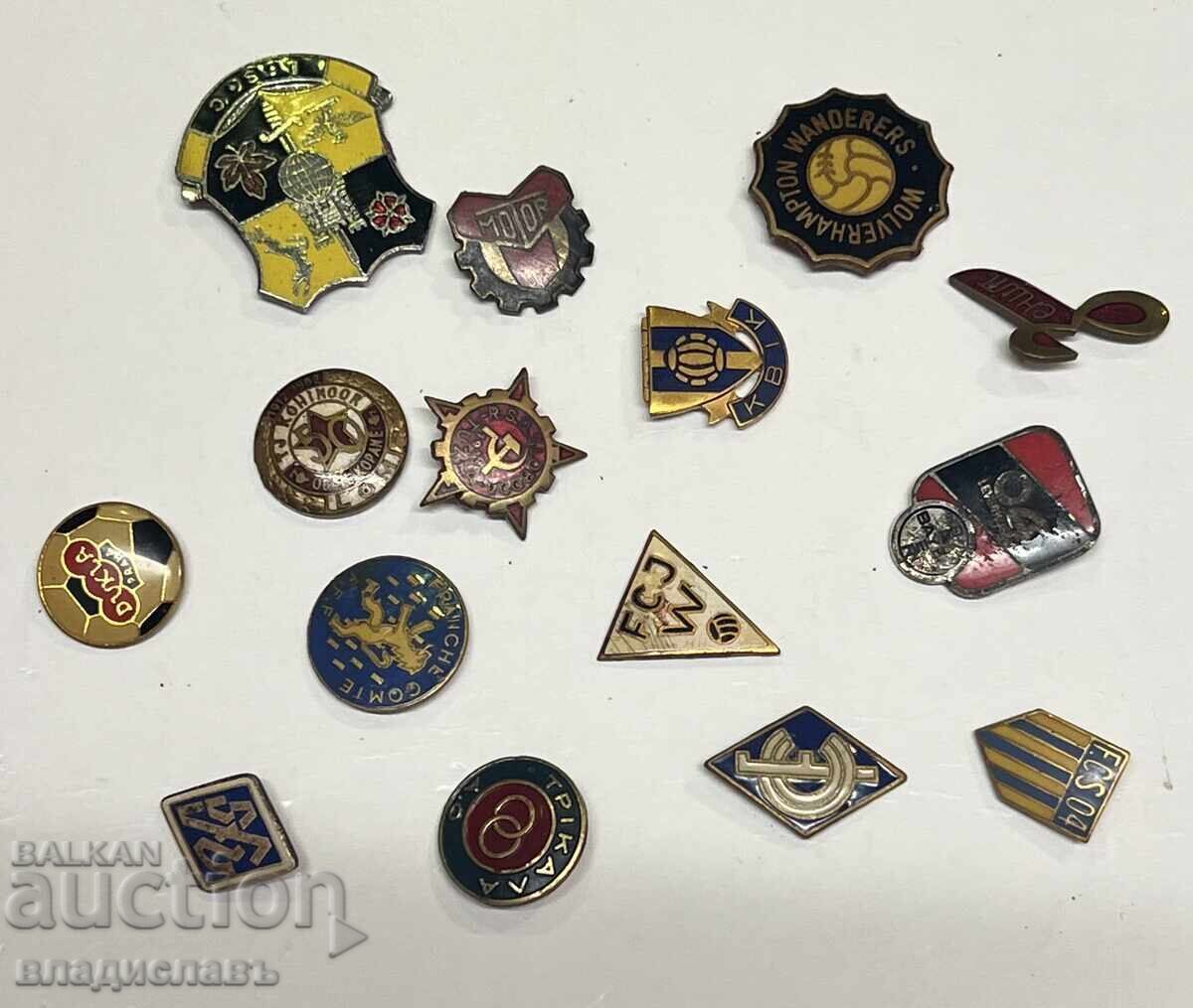 Lot of old football badges for repair 3 Lot of old football badges for repair 3