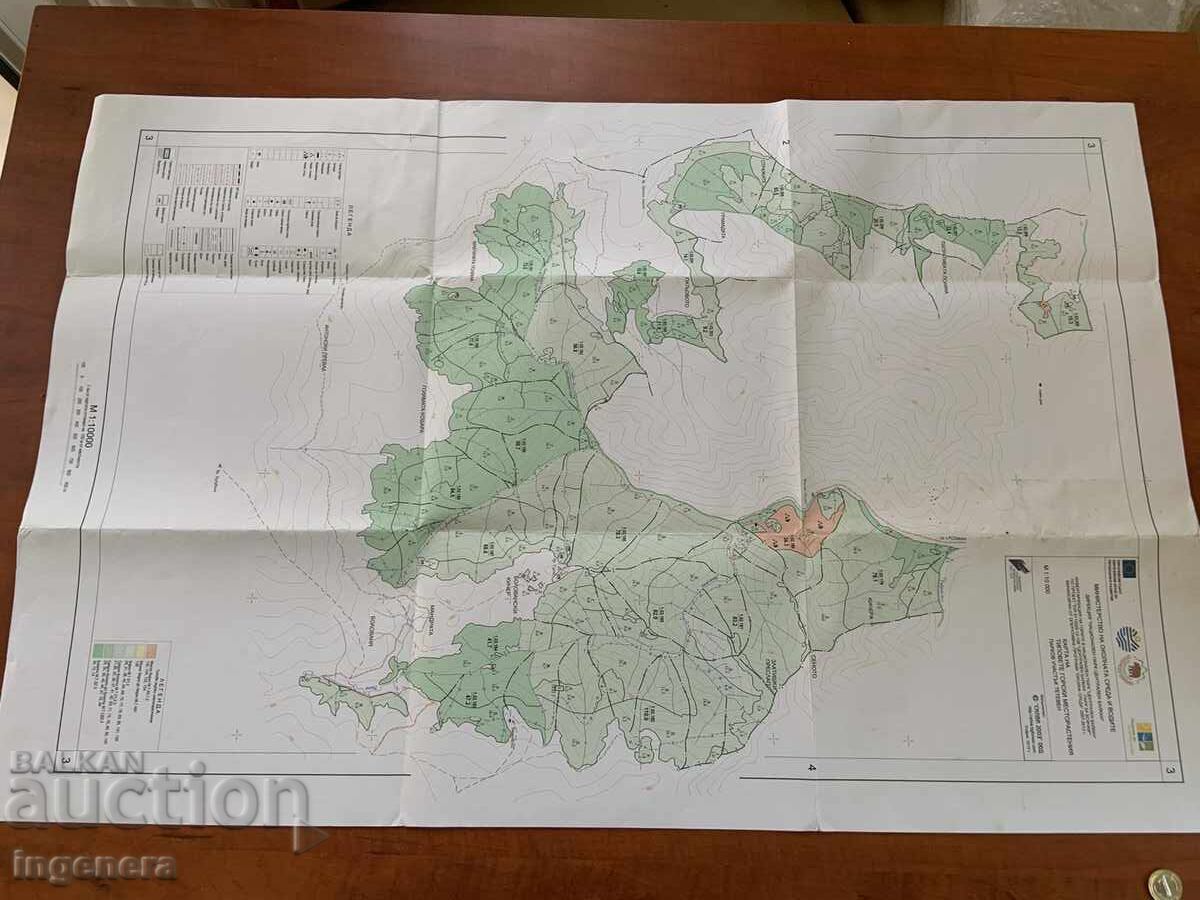 Map of Forest Plant Types - Teteven