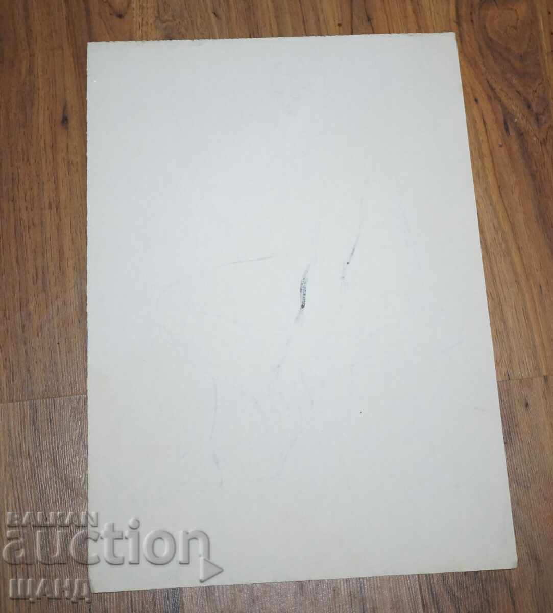 Стара Майсторска рисунка молив еротика голо тяло с цена 5.25 лв. | € 2.68