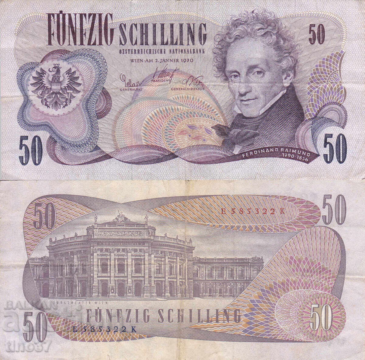 tino37 - AUSTRIA - 50 SCHILLING - 1970 - VF