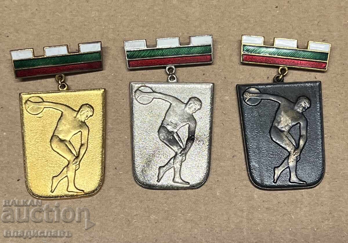 Set of old medals of the City Council of BSFSC Sofia