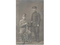 Old postcard - Officer with his son