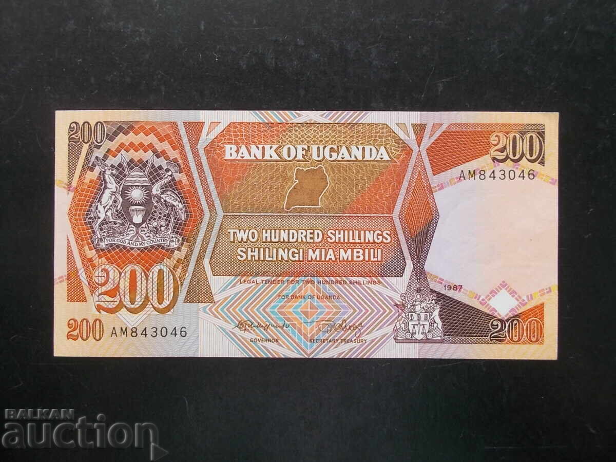 ΟΥΓΚΑΝΤΑ, 200 σελίνια, 1987, UNC