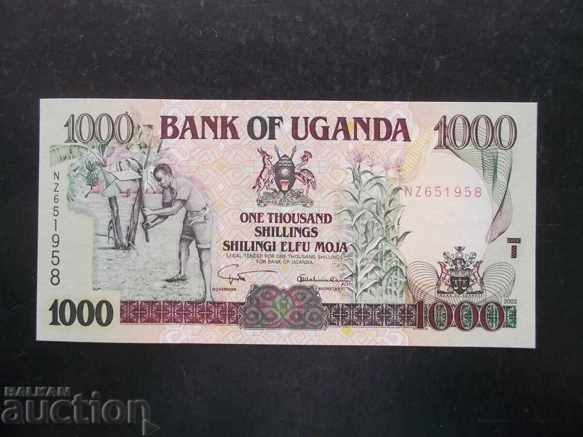 UGANDA, 1000 shillings, 2003, UNC UGANDA, 1000 shillings, 2003, UNC