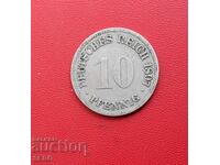 Germany - 10 Pfennig 1897 G - Karlsruhe