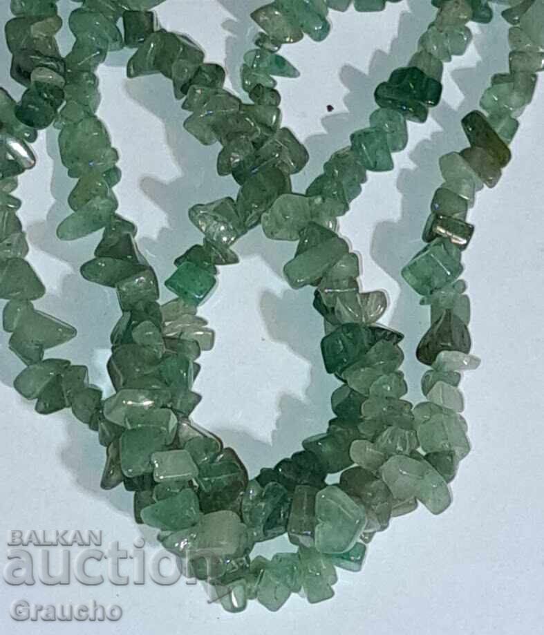 Three-strand necklace of green aventurine with price 30.00 BGN | € 15.34