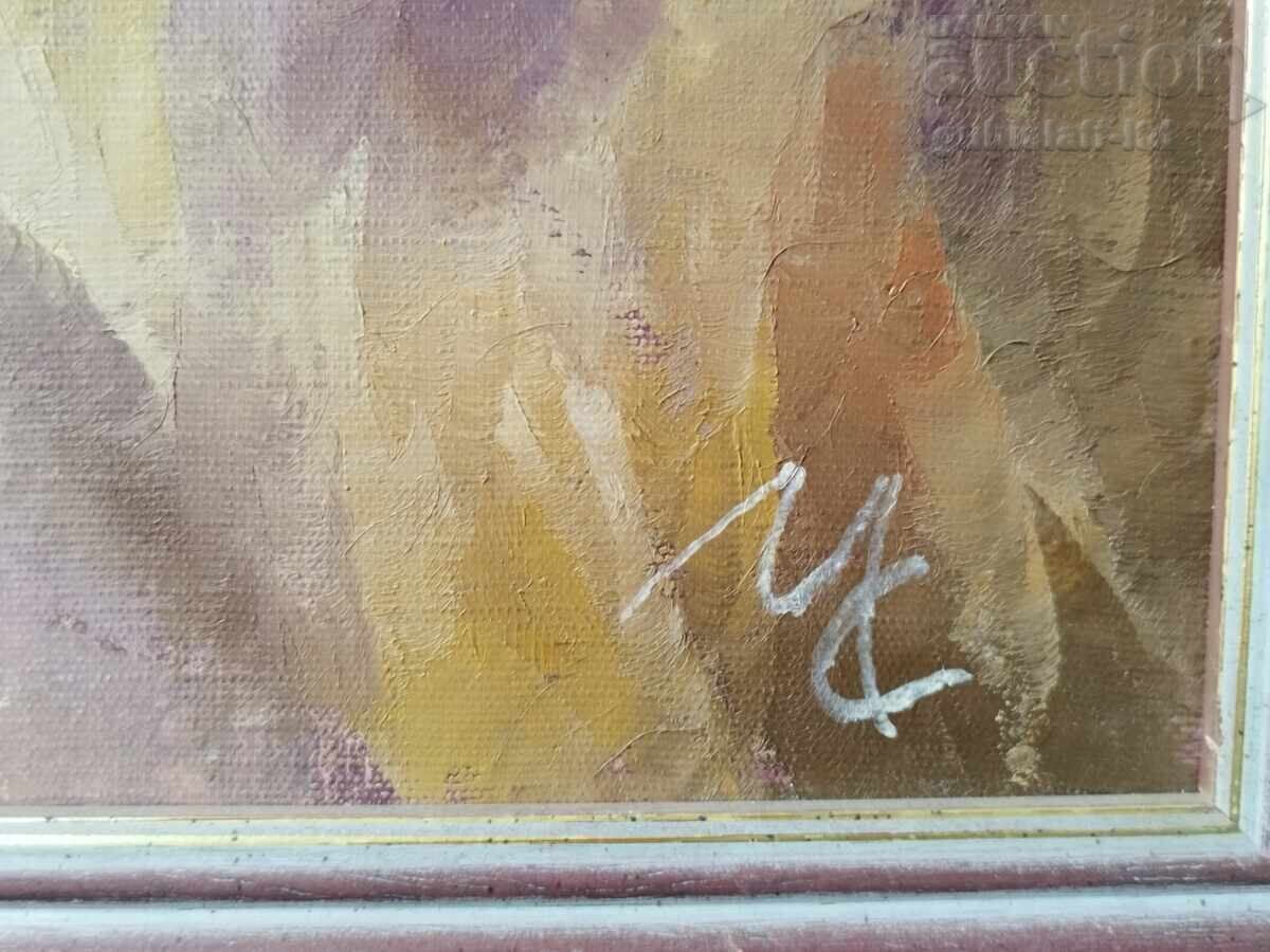 Auction Painting "Samodivi", artist Milcho Spasov (1950-2023), 60x60 cm Auction Painting "Samodivi", artist Milcho Spasov (1950-2023), 60x60 cm