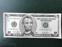 USA America 5 Dollars 2003 Abraham Lincoln