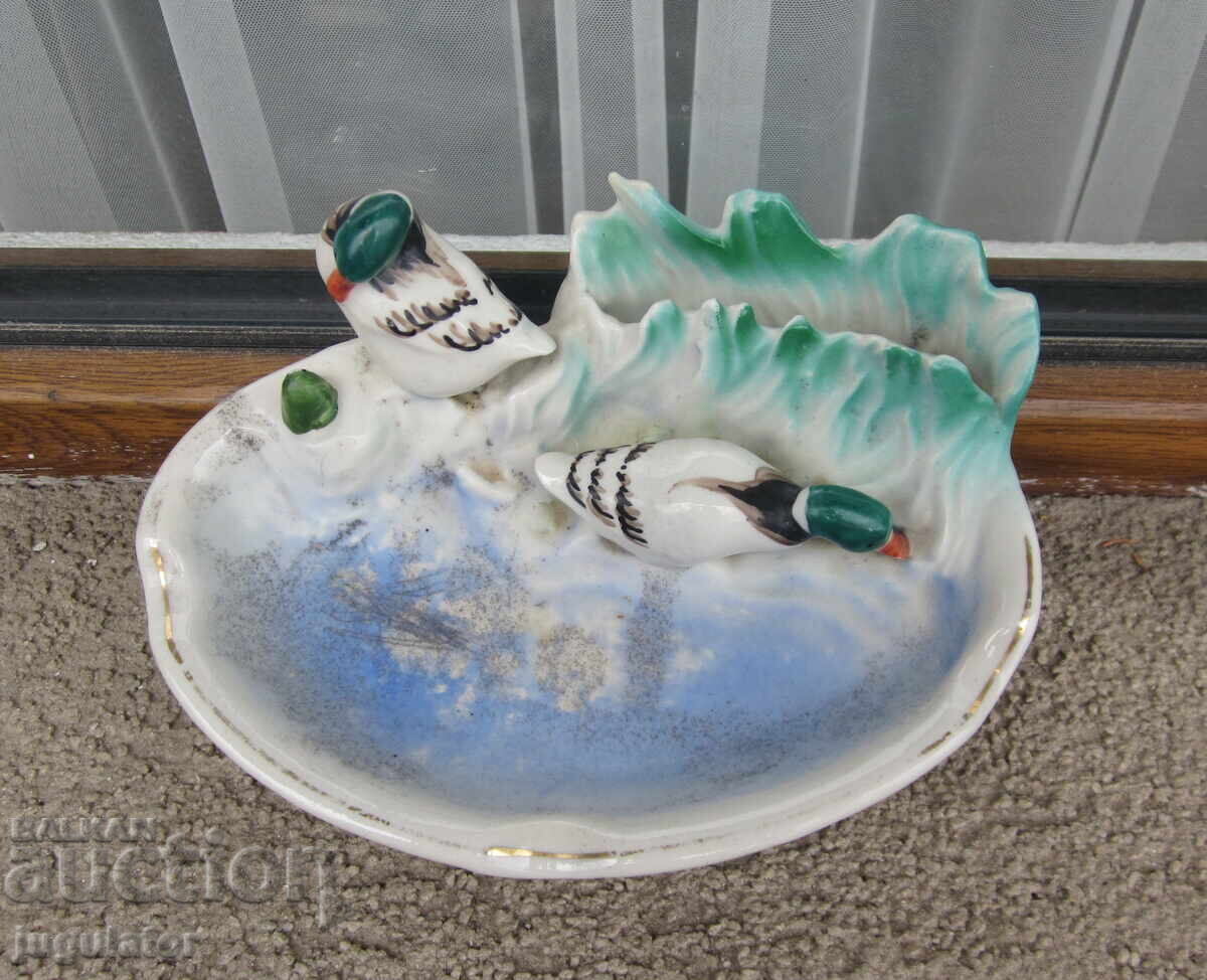 НРБ Българска порцеланова фигура порцеланов пепелник патици НРБ Българска порцеланова фигура порцеланов пепелник патици