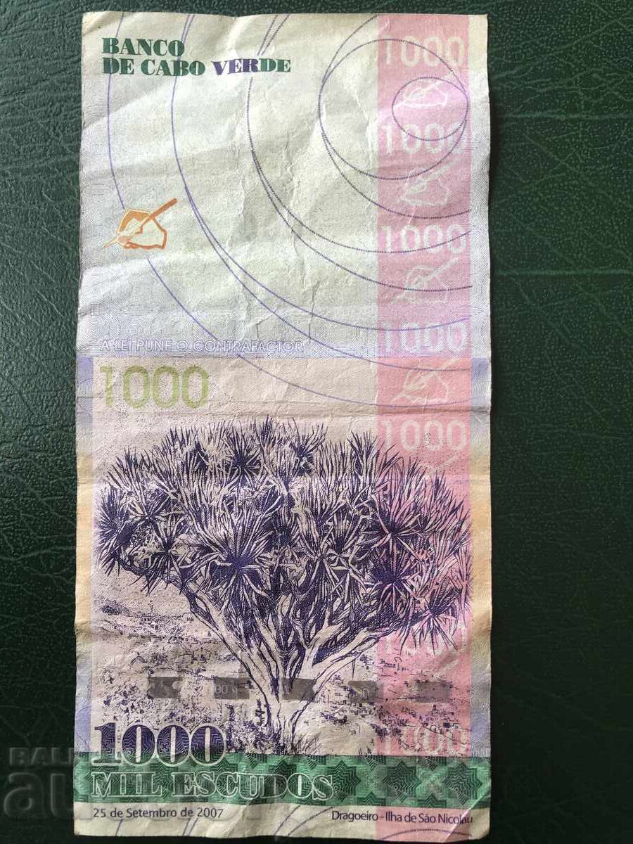 Cape Verde Islands 1000 Escudos 2007 Cape Verde Islands 1000 Escudos 2007
