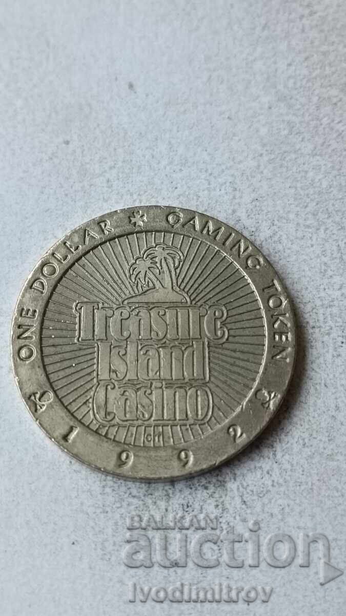 Μάρκας Treasure Island Casino One Dollar Gaming Token