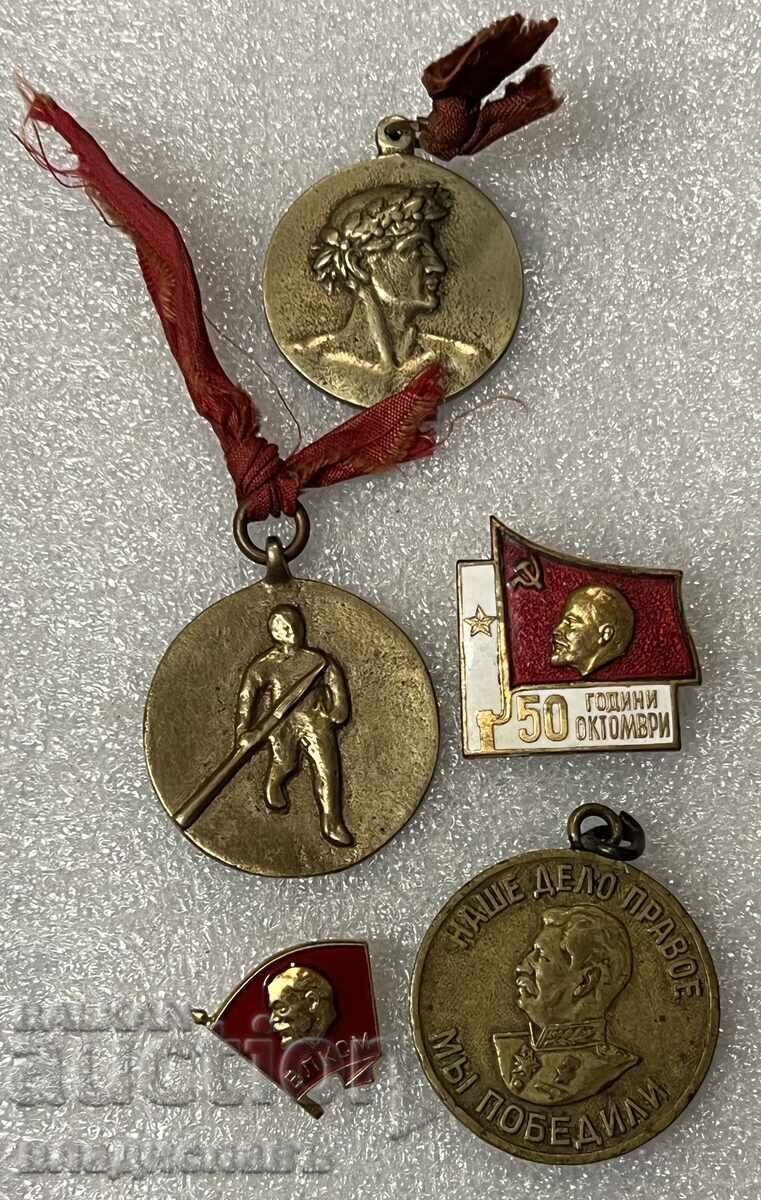 Lot of old medals and badges