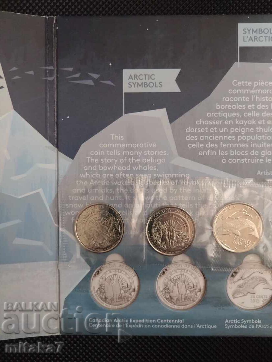 Delivery of Set of coins 4*25 cents 2013, Canada