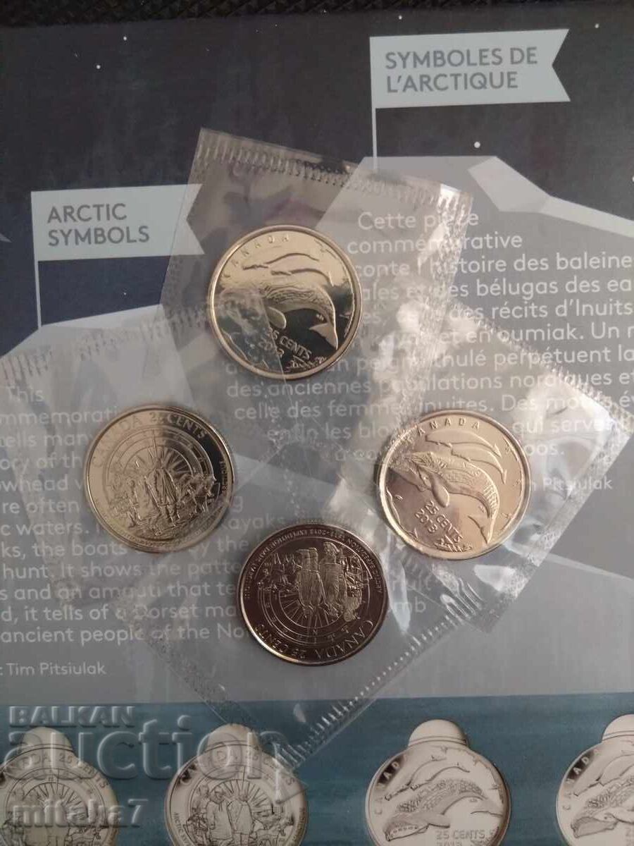 Set of coins 4*25 cents 2013, Canada - 6