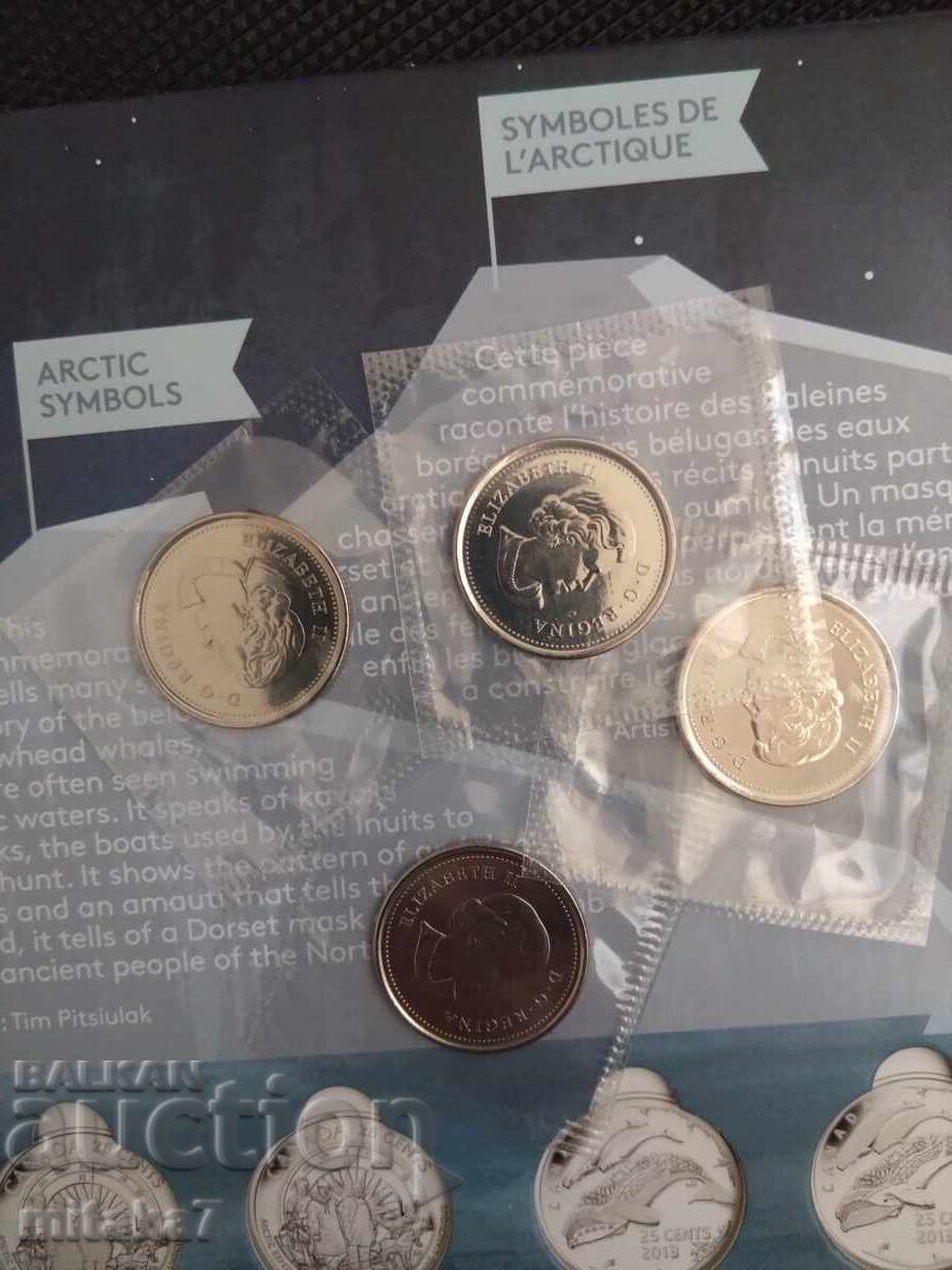 Set of coins 4*25 cents 2013, Canada - 7