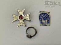 Germania - Lot de insigne și inel din Al Treilea Reich