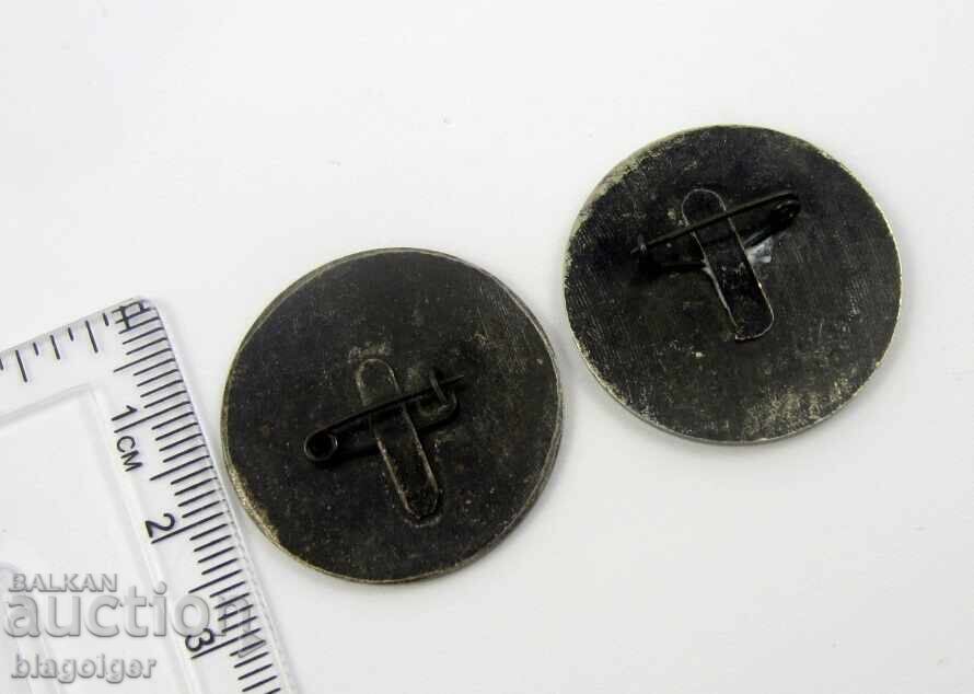 Delivery of Armenian Badges - Row of Metal Badges - Lot of Two Badges
