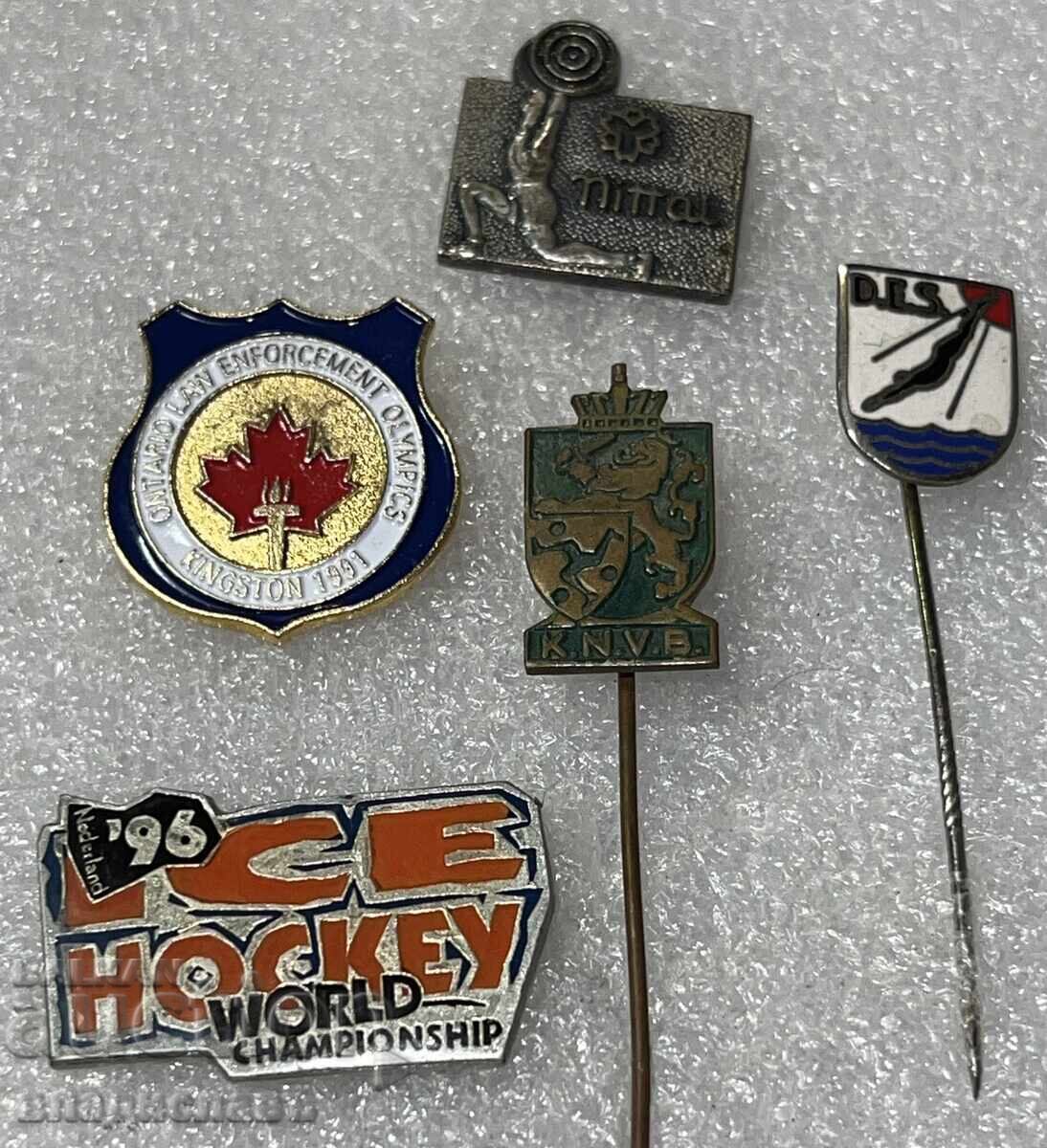 Lot of old sports badges with price 32.00 BGN | € 16.36