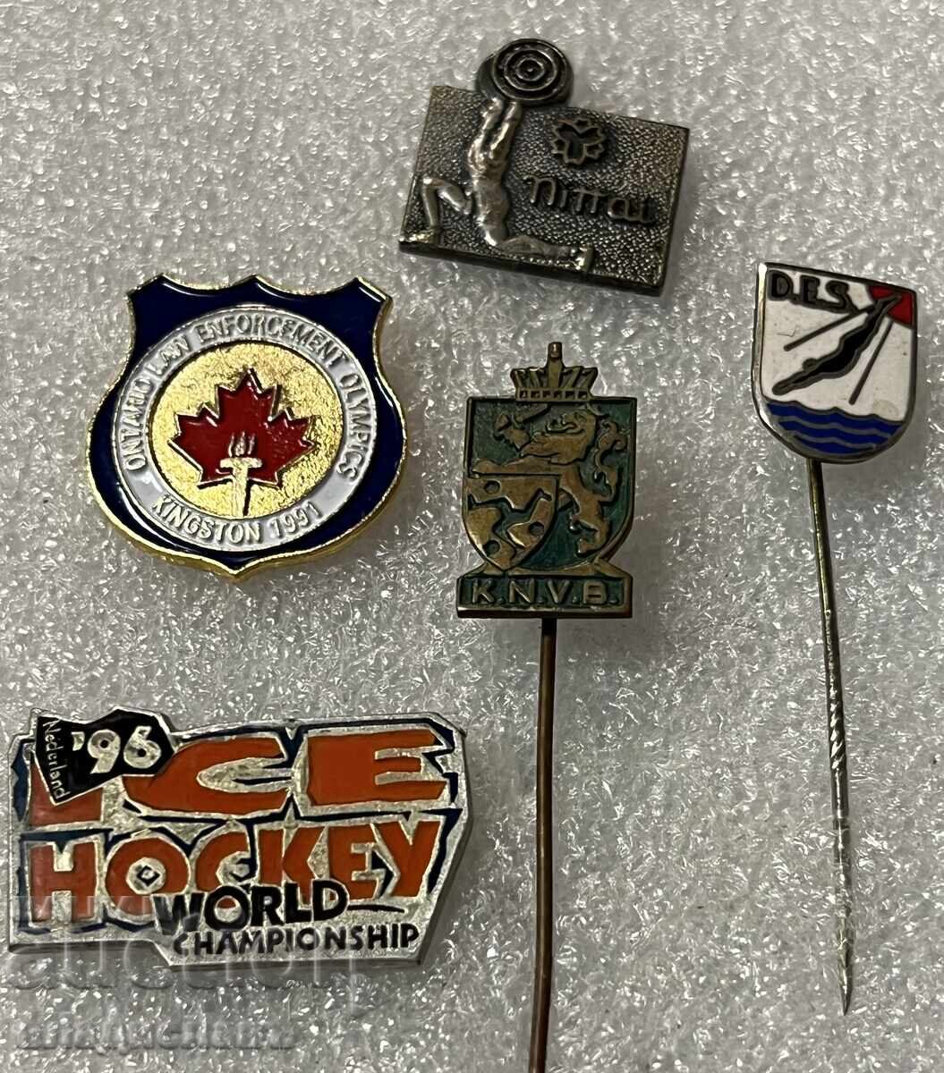 Lot of old sports badges