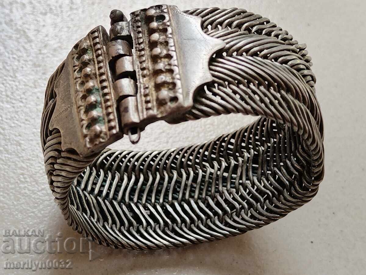 Αναγεννησιακό ασημένιο βραχιόλι, κόσμημα, στολίδι, στολίδι