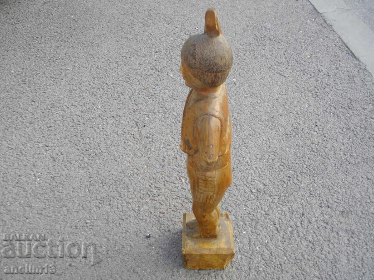 Δημοπρασία ΠΑΛΑΙΟ ΒΟΥΛΓΑΡΙΚΟ ΞΥΛΟΓΛΥΠΤΟ ΦΙΓΟΥΡΑ ΑΓΑΛΜΑ ΕΝΔΥΜΑΣΙΑ 1972