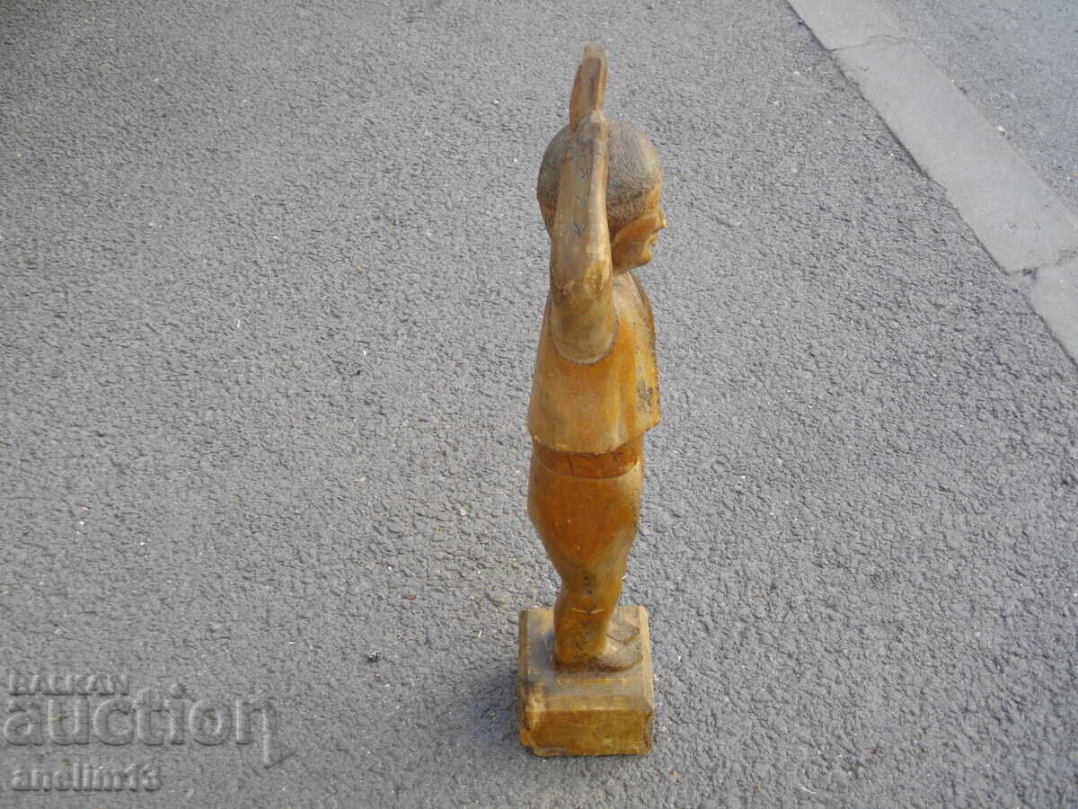 ΠΑΛΑΙΟ ΒΟΥΛΓΑΡΙΚΟ ΞΥΛΟΓΛΥΠΤΟ ΦΙΓΟΥΡΑ ΑΓΑΛΜΑ ΕΝΔΥΜΑΣΙΑ 1972 - 5