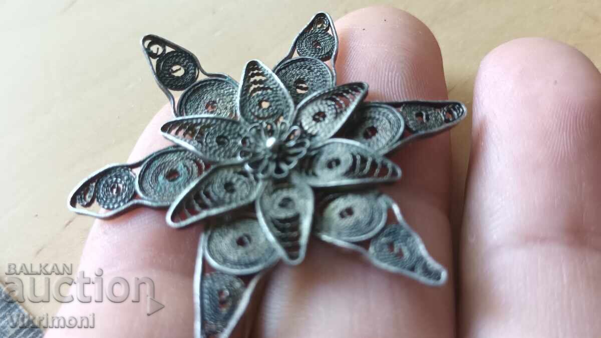 Revival filigree jewelry, 19th century, button, stud, pin, brooch - 6