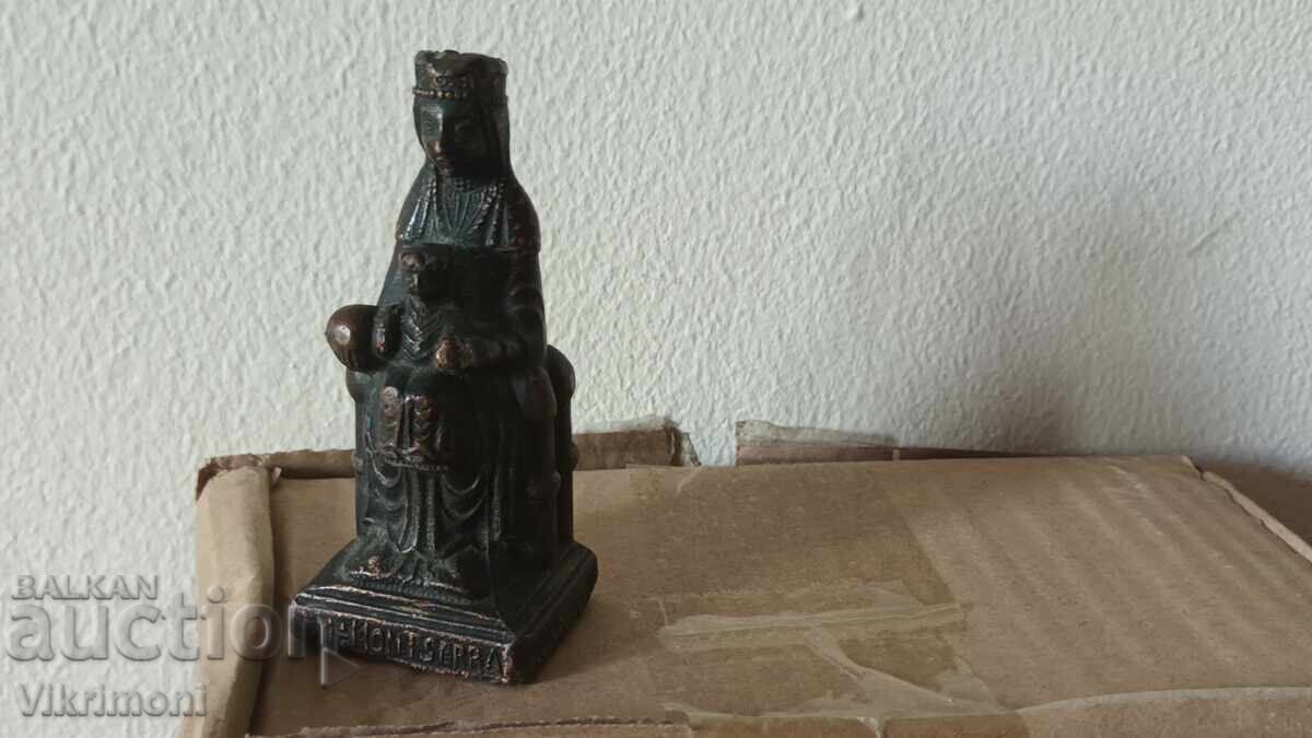 Φιγούρα, Παναγία, χάλκινη, επιγραφές, vintage με τιμή € 20.45 | 40.00 BGN