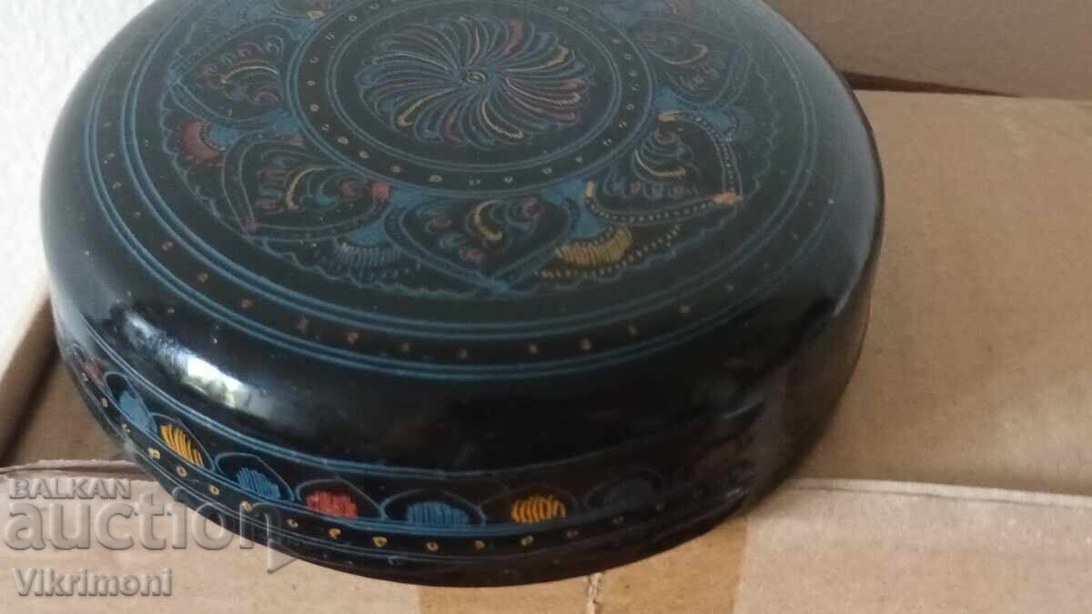 Paper mache box for jewelry, painted lacquer, Asia - 6