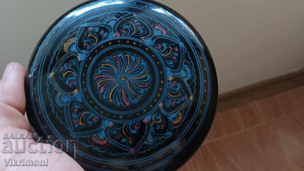 Paper mache box for jewelry, painted lacquer, Asia - 7