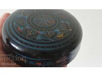 Cutie papier mâché, pentru bijuterii, pictată cu lac, Asia