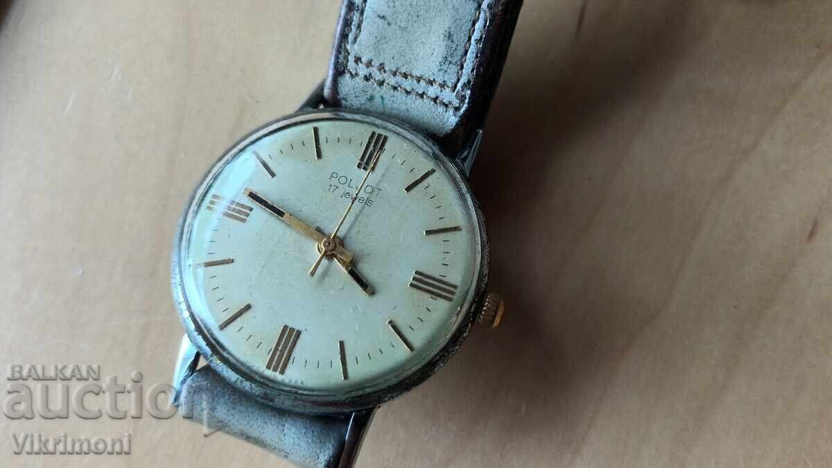 Стар полет 17камъка,Poljot 17 jewels, часовник, ретро, - 6