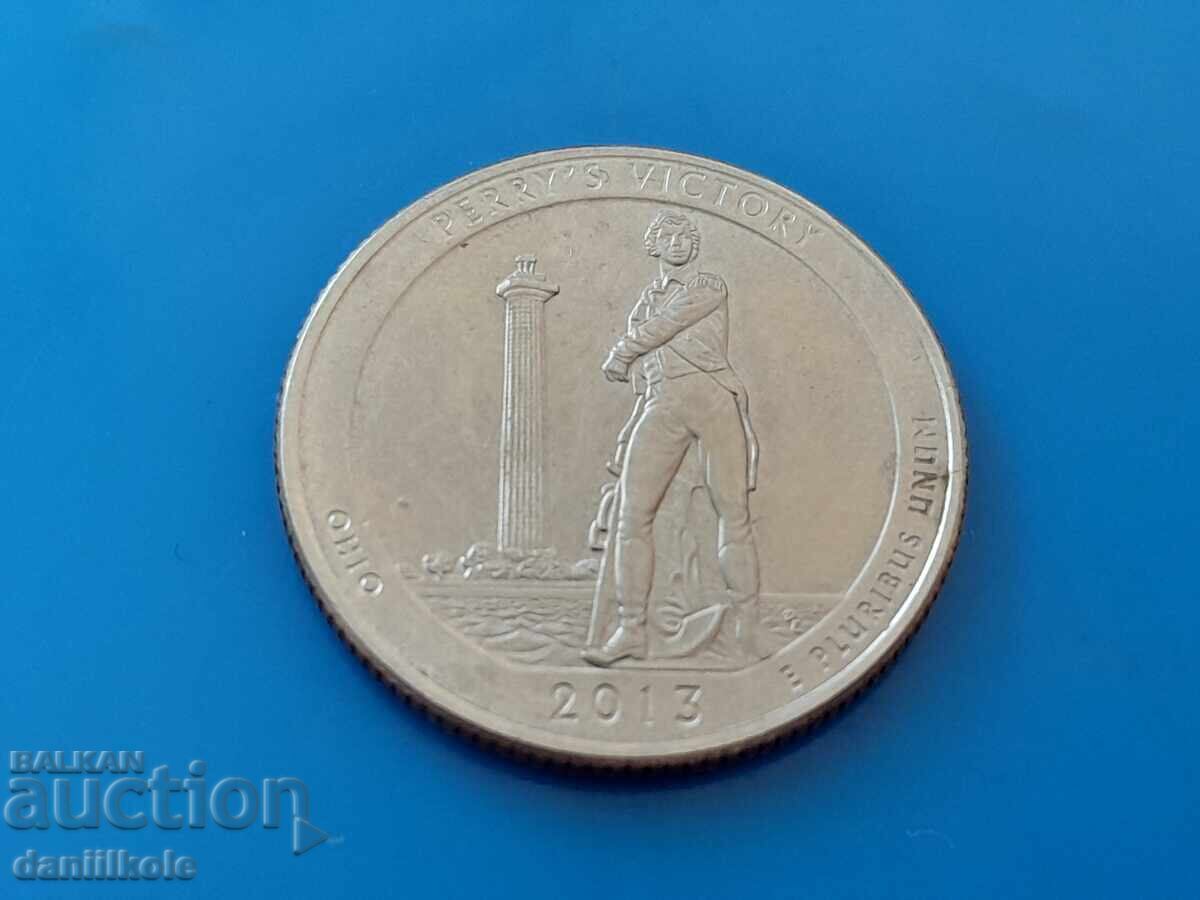 *$*Y*$* USA QUARTER 25 CENTS 2013 PERRY'S VICTORY OHIO*$*Y*$*