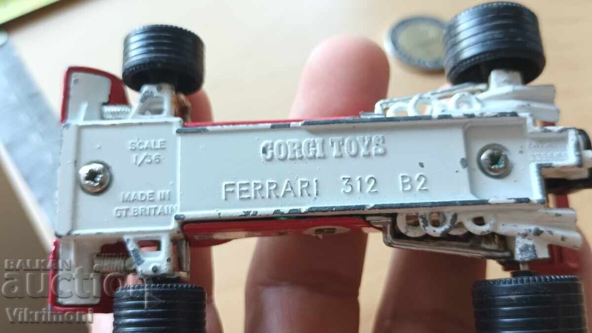 Licitație Ferrari, KORGI, metalică, cărucior, jucărie, retro Made in Gr.Britai