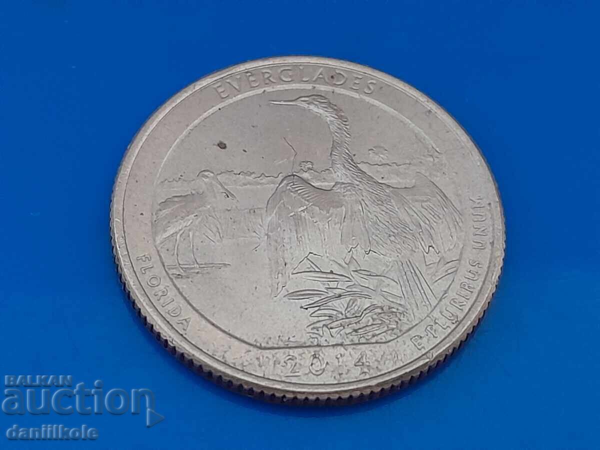 *$*Y*$* ΗΠΑ ΚΟΥΟΤΕΡ 25 ΛΕΠΤΑ 2014 EVERGLADES FLORIDA *$*Y*$*