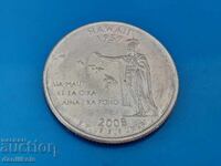 *$*Y*$* DOLAR SUA QUARTER 25 CENȚI 2008 - HAWAII - HAWAII *$*Y*$*