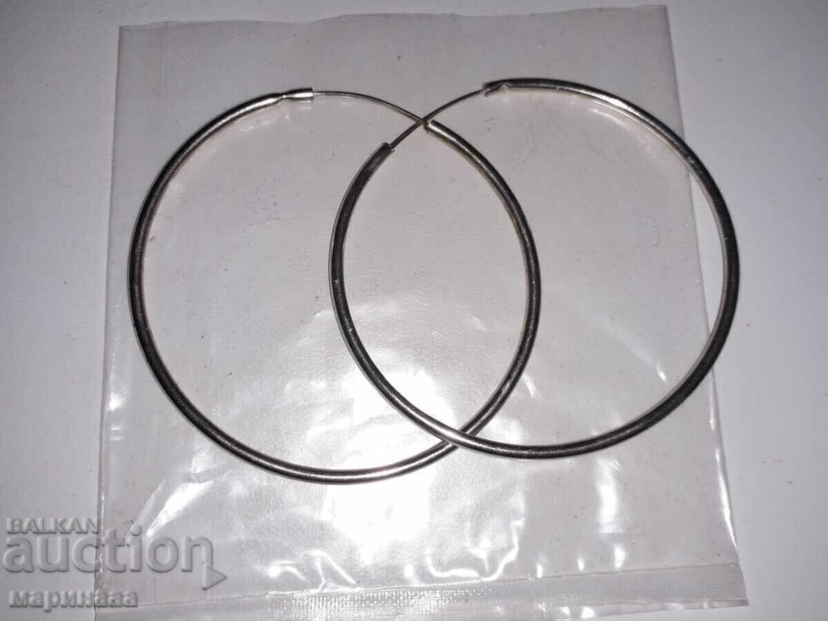 EARRINGS. SILVER-PLATED BRASS. SOCIALIST REPUBLIC OF BULGARIA