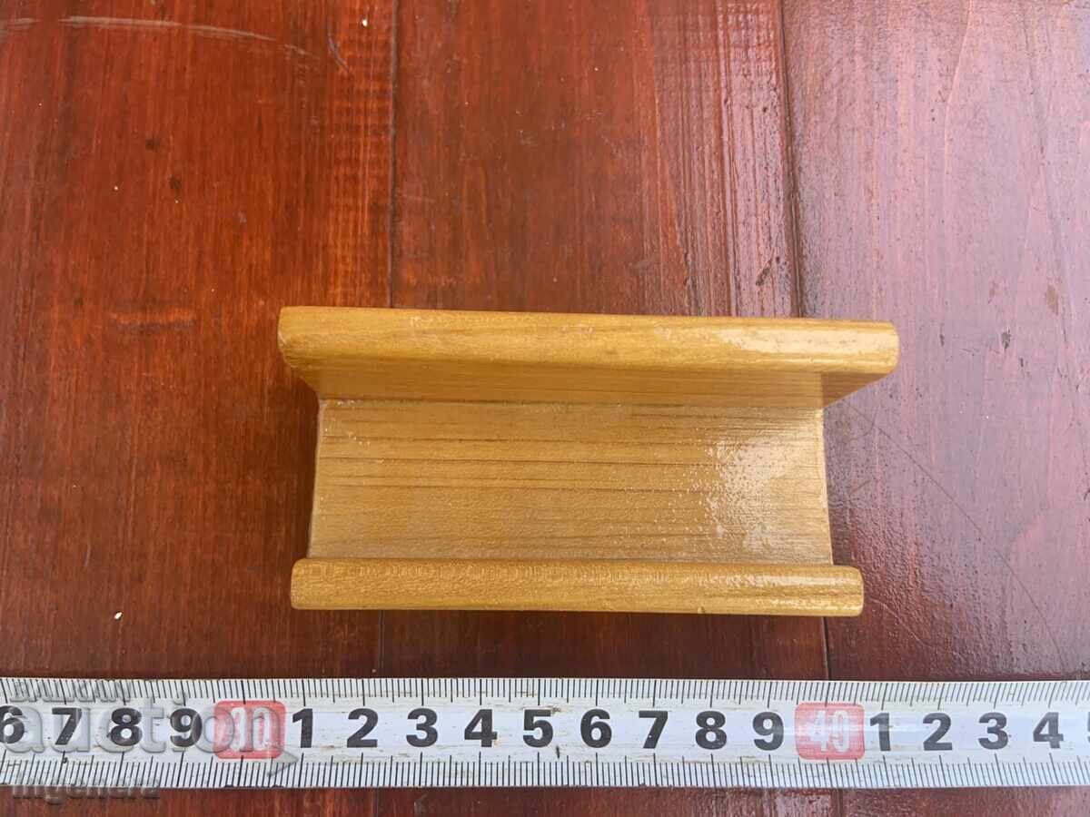 Business card holder from wild cherry wood carving with price 5.00 BGN | € 2.56