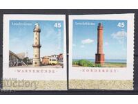 Καθαρές γραμματόσημες Φάροι Θάλασσας 2008 από Γερμανία