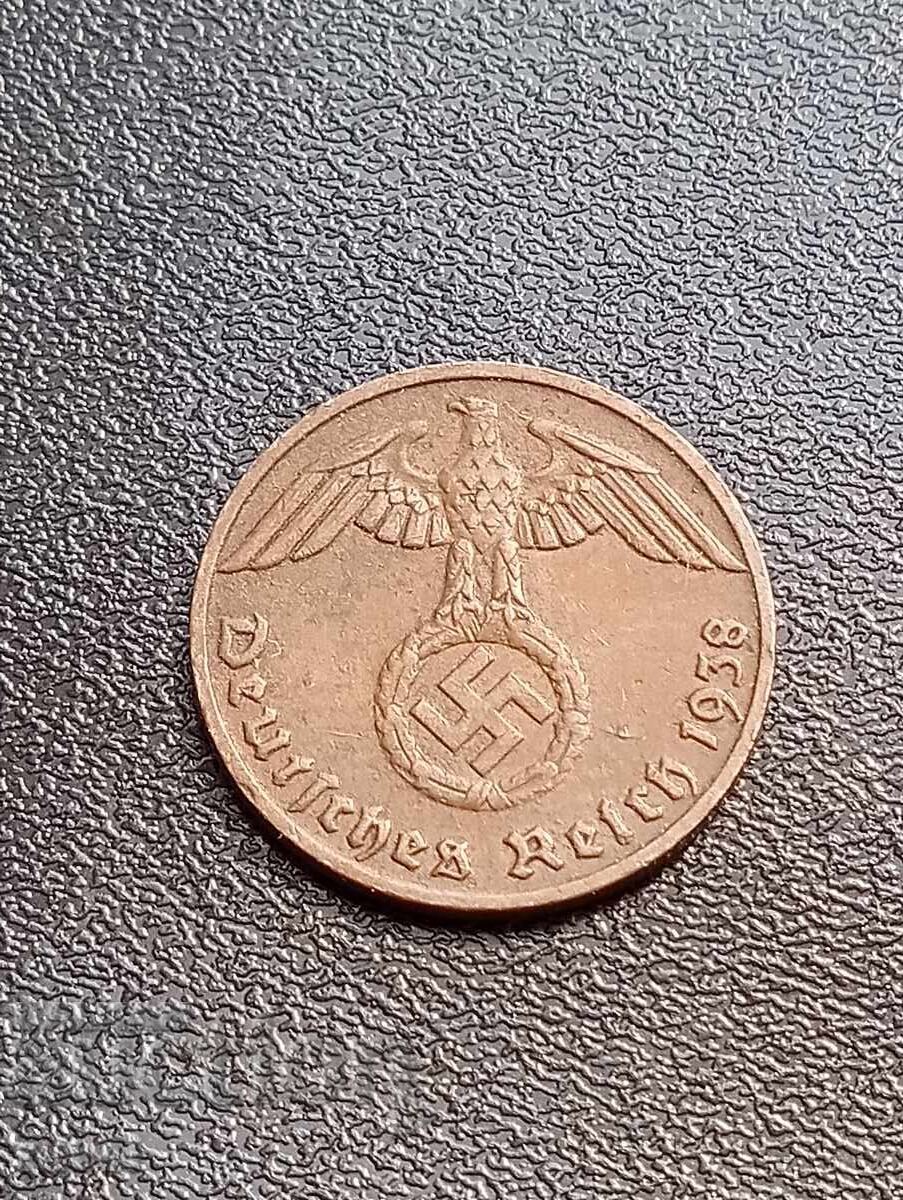 Germany, 1 Reichspfennig 1938 with price 4.50 BGN | € 2.30 Germany, 1 Reichspfennig 1938 with price 4.50 BGN | € 2.30