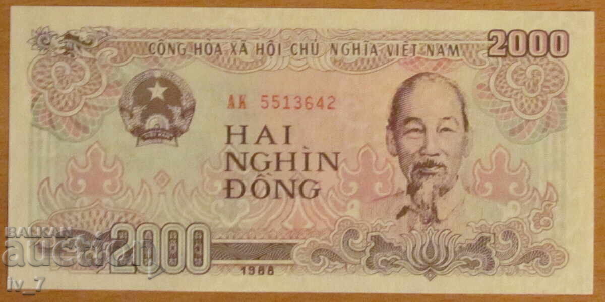 2000 Dong 1988, VIETNAM - UNC 2000 Dong 1988, VIETNAM - UNC