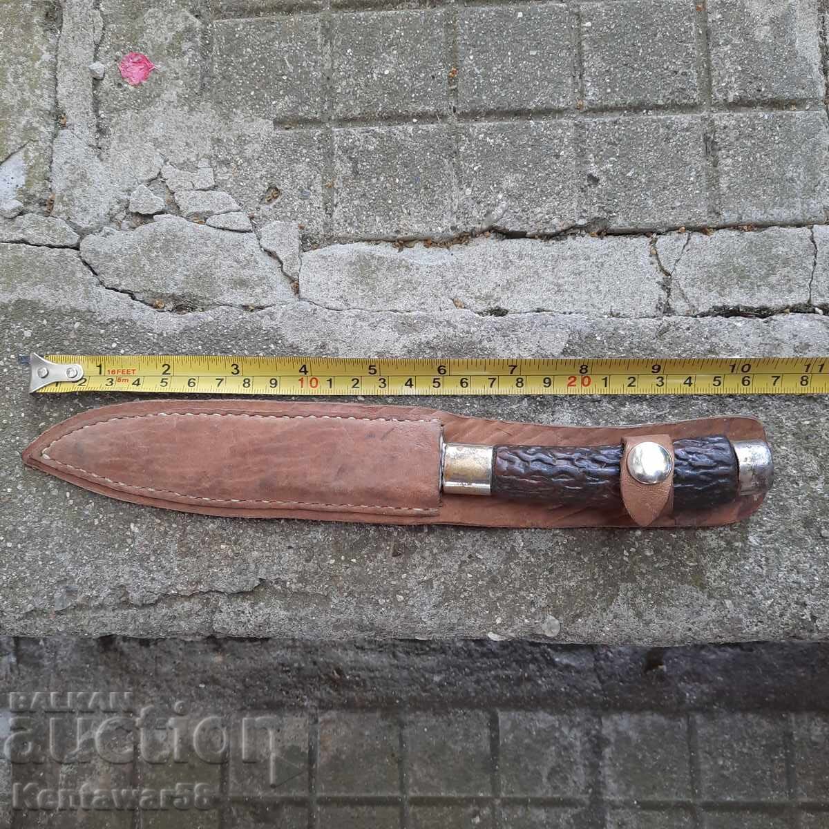 Old Bulgarian knife with sheath