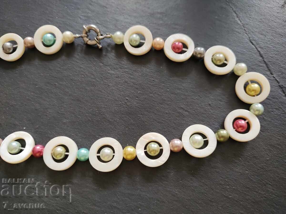 Delivery of Necklace, splendor and style, natural Mother of Pearl, 8.06.25