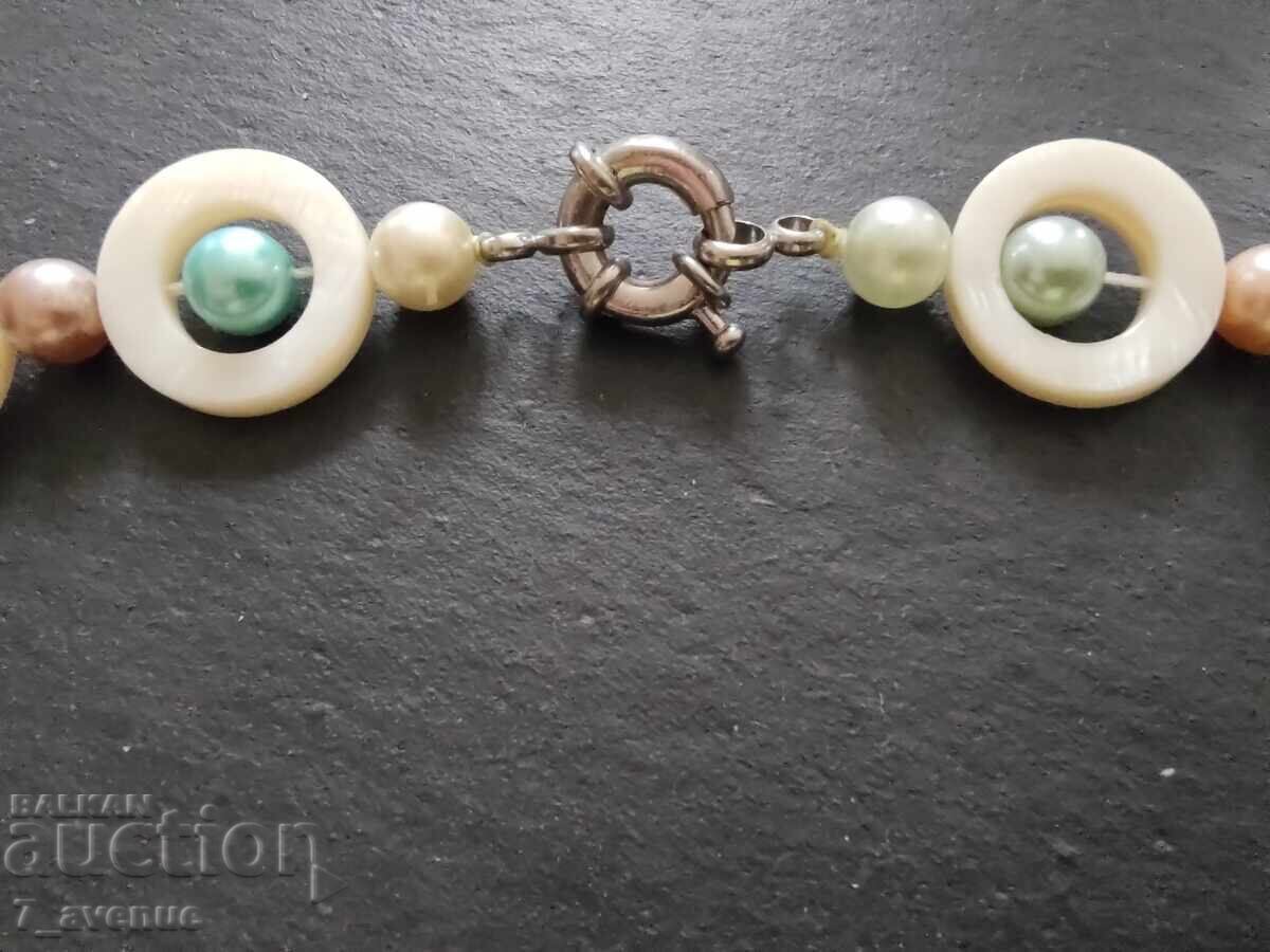 Necklace, splendor and style, natural Mother of Pearl, 8.06.25 - 7