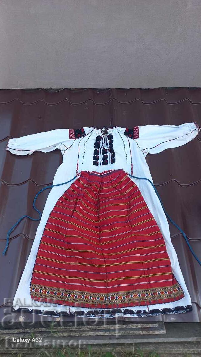 OLD WOMAN'S THRACIAN FOLK COSTUME SHIRT APRON OLD WOMAN'S THRACIAN FOLK COSTUME SHIRT APRON